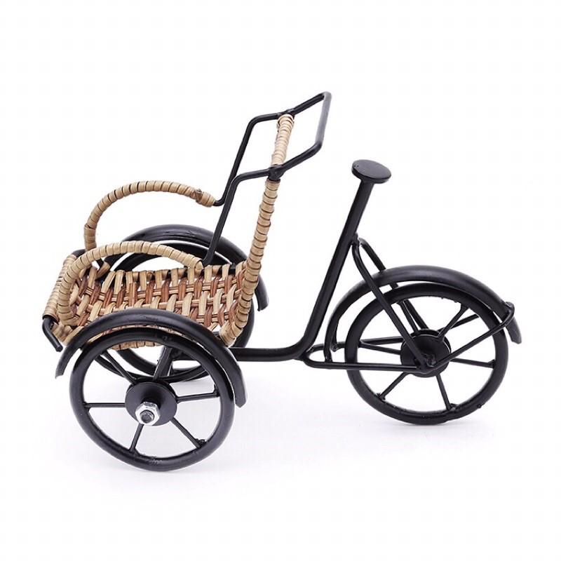 Mô hình, mây tre, xe xích lô, kệ để điện thoại, card visit, handmade