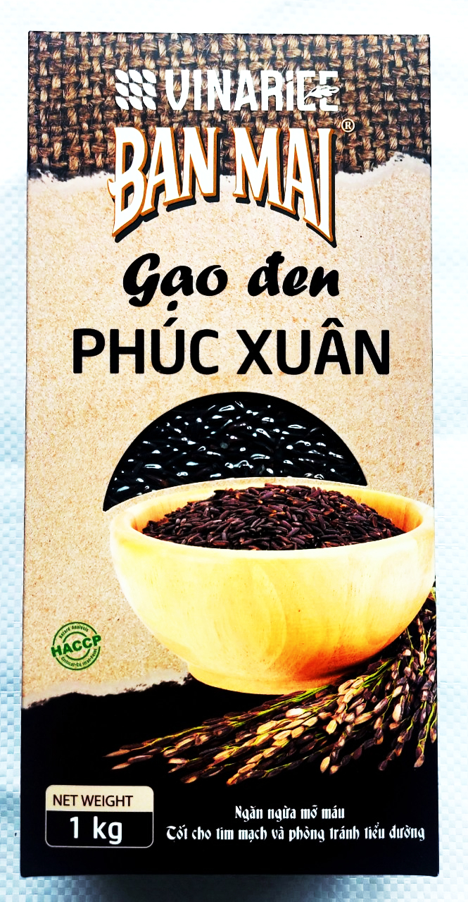 Hộp 01kg Gạo Đen Phúc Thọ - Tốt cho tim mạch và tiểu đường người lớn tuổi