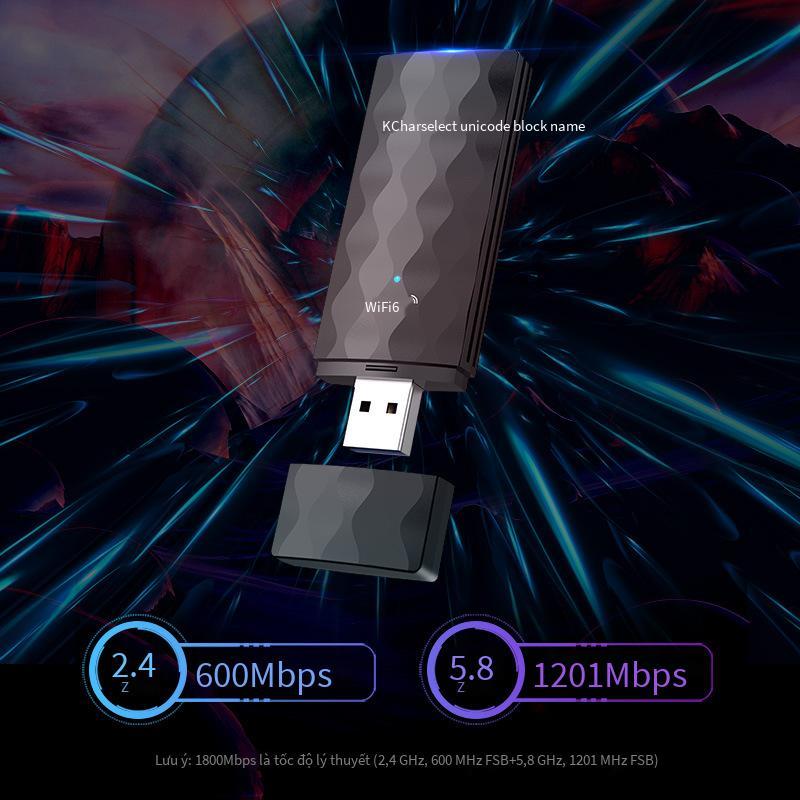 Phong cách mới nhất COMFAST 951AX card mạng không dây WiFi6 card mạng Gigabit tần số kép điện thoại di động USB di động card mạng máy tính để bàn