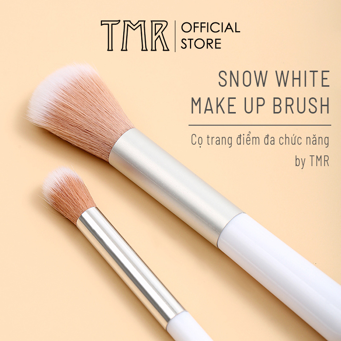 Cọ Trang Điểm TMR đầu tròn bỏ túi, cọ phủ phấn Snow White Make up brush _cọ mắt, Makeup Beauty chất lượng, chuyên nghiệp