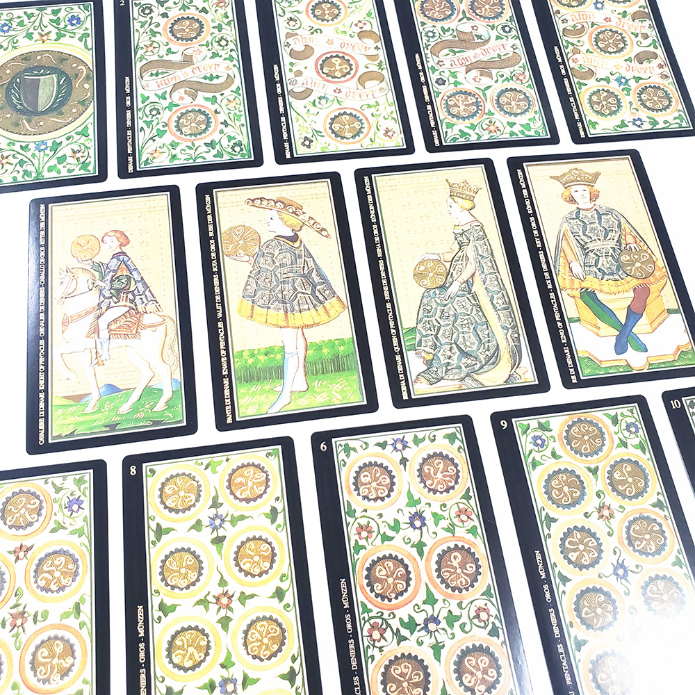 Bộ Bài Visconti Tarot 7x12 Cm Tặng Đá Thanh Tẩy