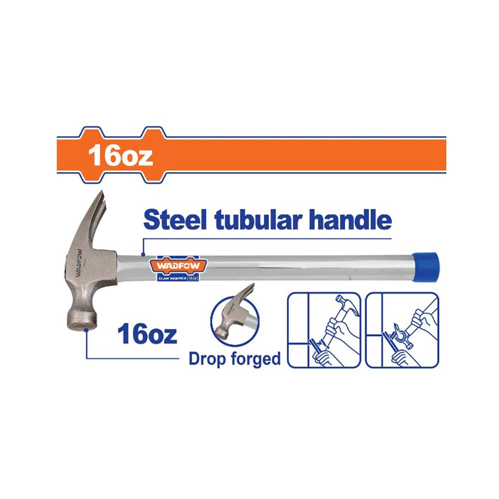 BÚA NHỔ ĐINH 16OZ CÁN THÉP WHM336G WADFOW - HÀNG CHÍNH HÃNG