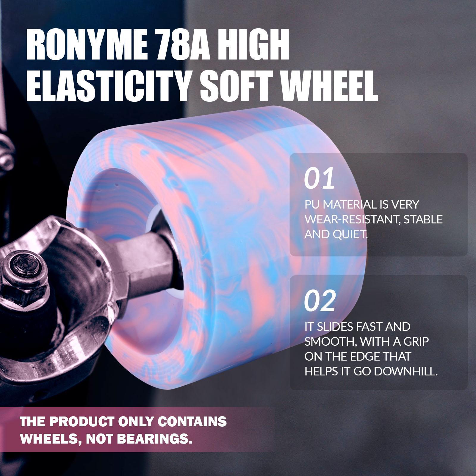 8Pcs Skateboard Wheels Longboard PU Roller 78A Repair Wheel Accessories