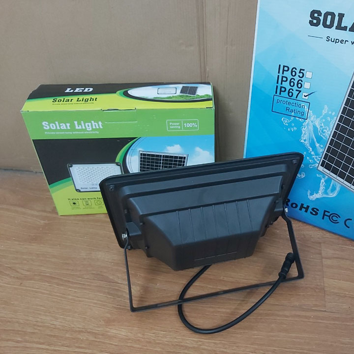 Đèn năng lượng mặt trời, đèn led năng lượng mặt trời, 100W 200W 300W, đặt ngoài trời có điều khiển từ xa.