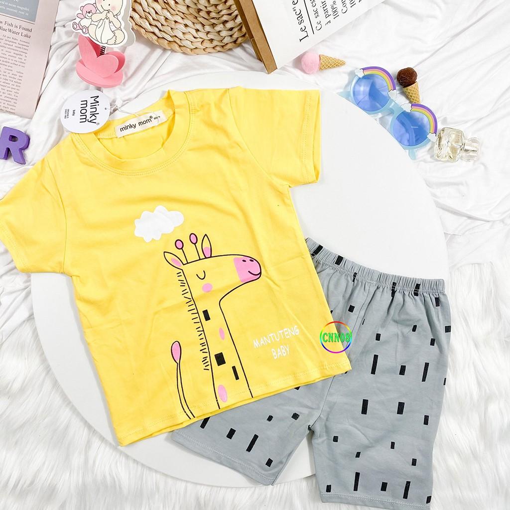Bộ Cộc Tay Cho Bé CNN08 Đồ Bộ Thun Cotton 100% Mềm Mịn Thoáng Mát Thấm Hút Mồ Hôi