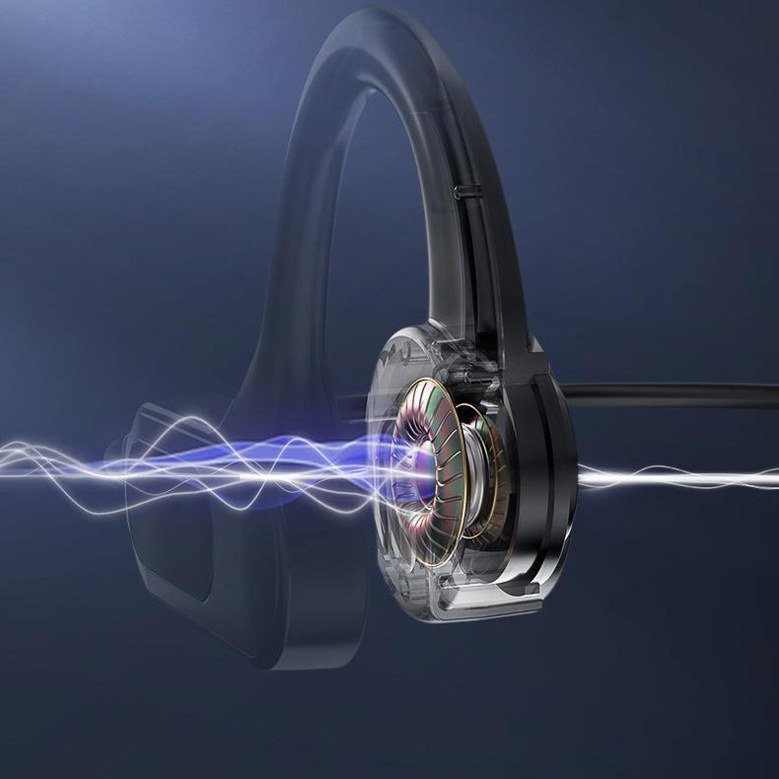 Conduction Headphones LED Wireless Earphone for Running Workout Fitness