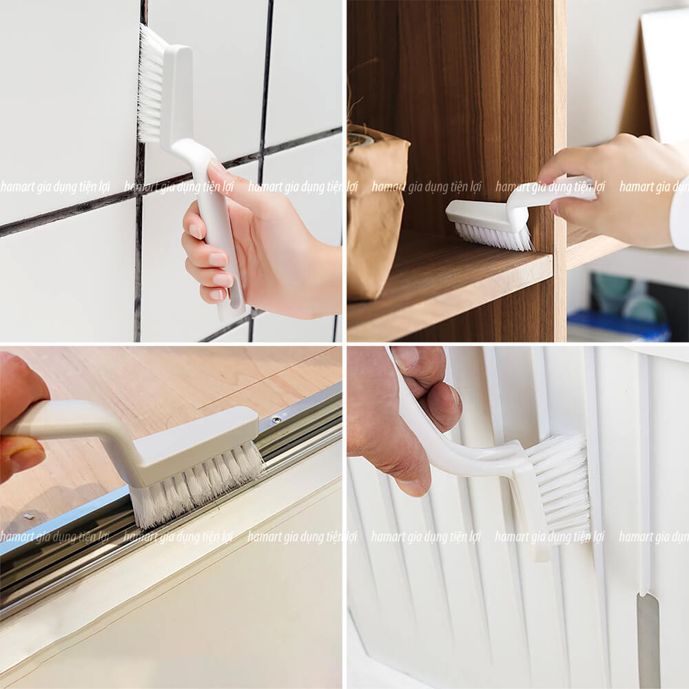 Bàn Chải Vệ Sinh Khe Hở Chữ V Đa Năng Hamart Chà Viền Bếp Cọ Rửa Kẽ Bồn Cầu Cửa Sổ Mép Tường Nhà Tắm