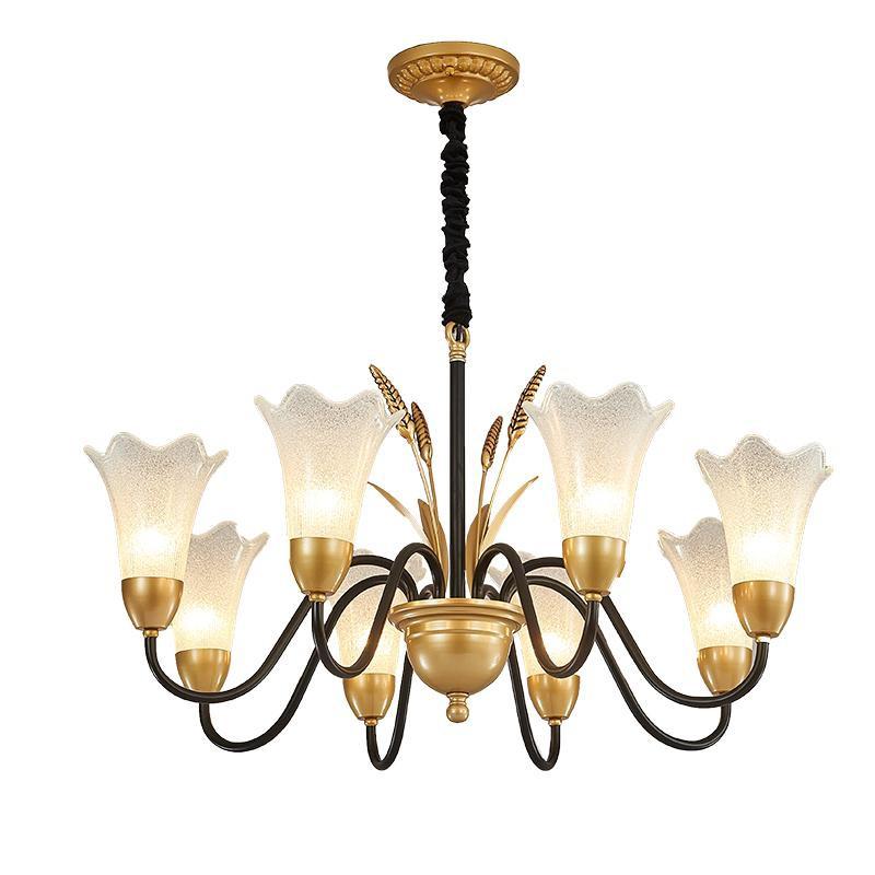 Đèn chùm LED 8 tay sang trọng phong cách cổ điển châu âu