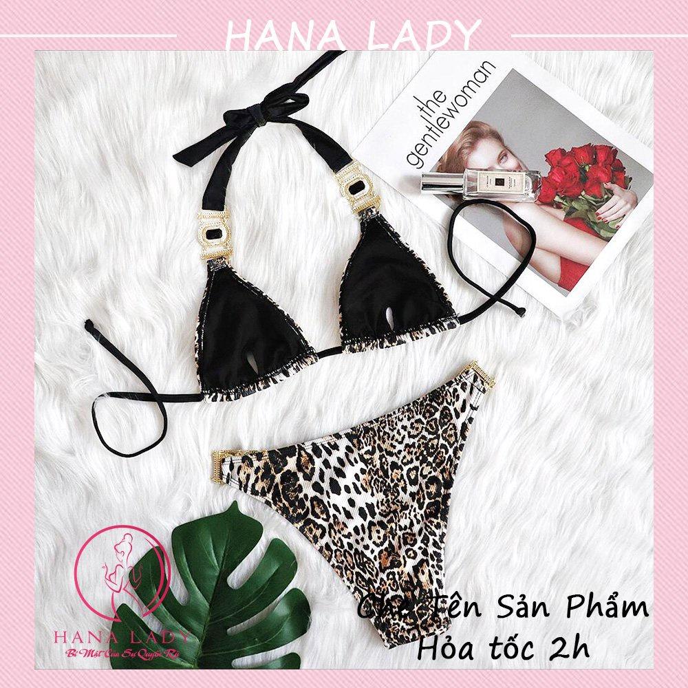 Bikini 2 mảnh sexy họa tiết da beo gợi cảm, đồ tắm dây quyến rũ BN138