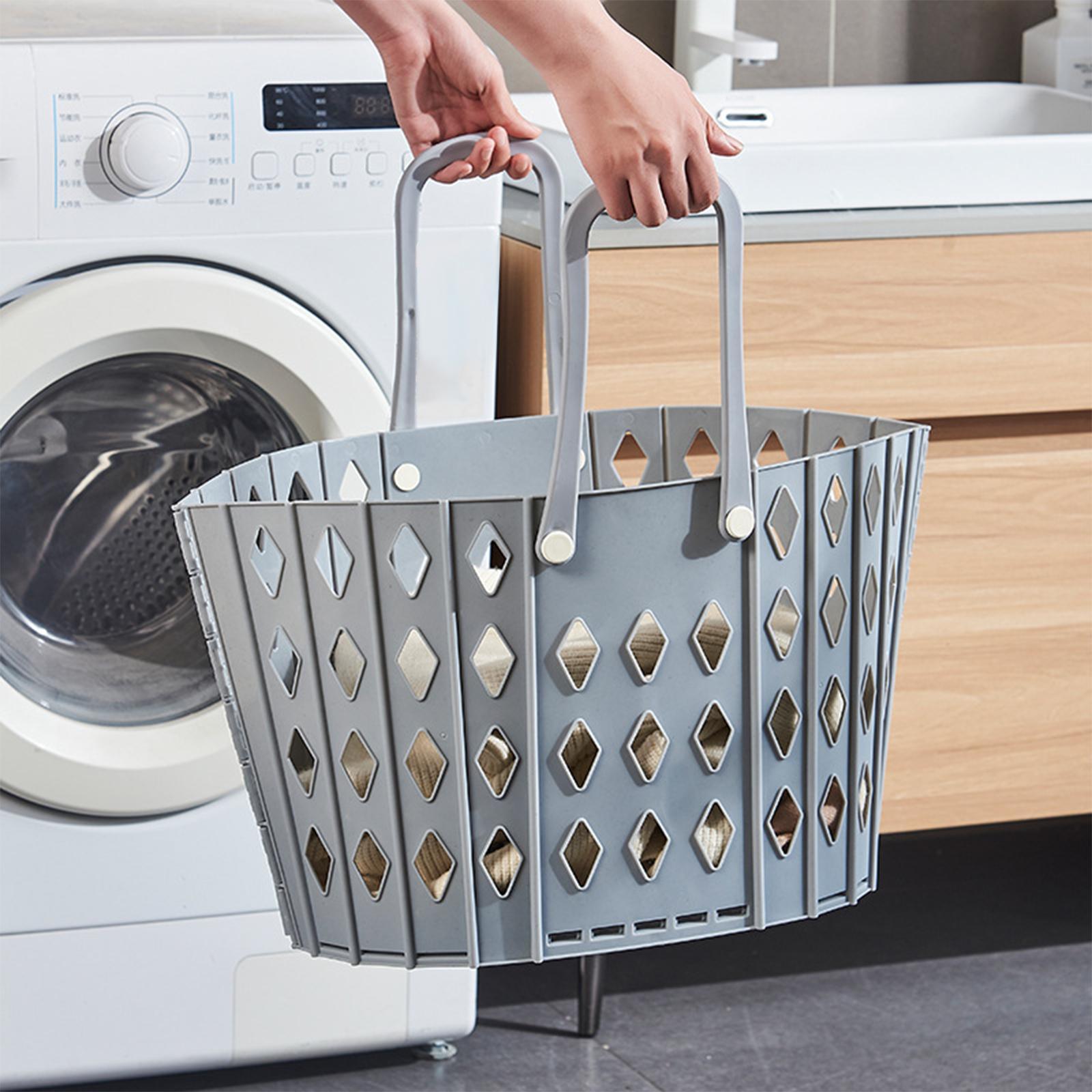 Laundry Basket Hamper Storage Organizer Basket for Dorm Bathroom Living Room
