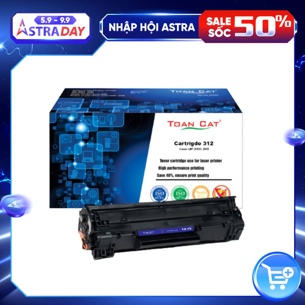 Hộp mực in Toàn Cát Cartridge 312 -35A dùng cho máy in Canon LBP 3050, 3100 - HÀNG CHÍNH HÃNG