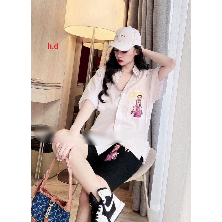 Áo sơ mi nữ hottrend Còn Cái Nịt chất mềm mát nhẹ