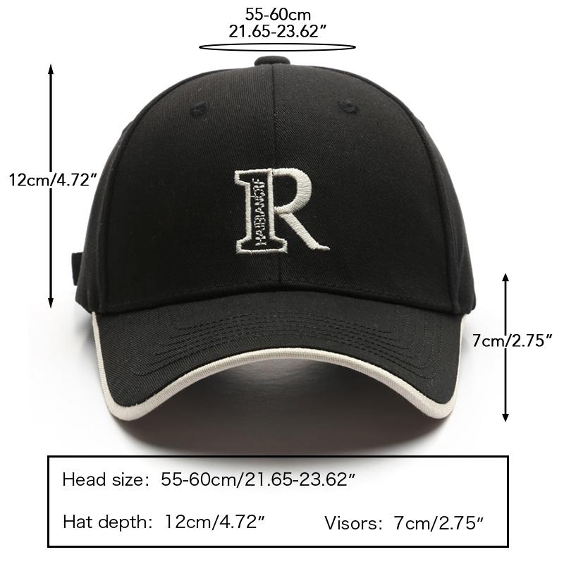 SLECKTON Thời Trang Mũ Bóng Chày Cho Nam Và Nữ Chữ R Thêu Mũ Snapback Thường Ngày Mùa Hè Nón Che Nón Thể Thao Unisex Color: Pink Size: Adjustable