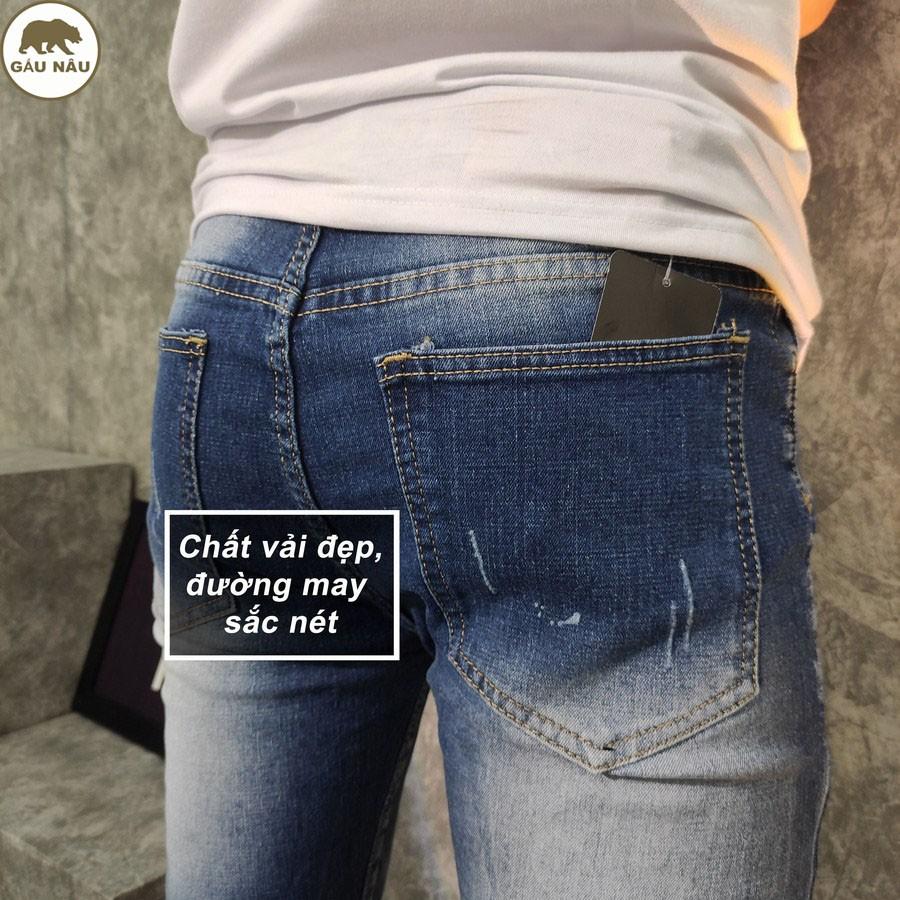 Quần jean nam GN801 co giãn đẹp màu chuẩn Gấu Nâu
