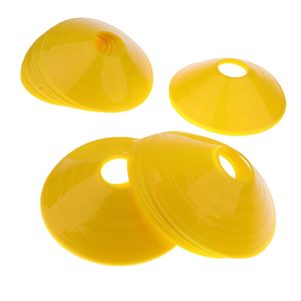 50 × Soccer Disc Cones Field Agility   Team Sport Yellow