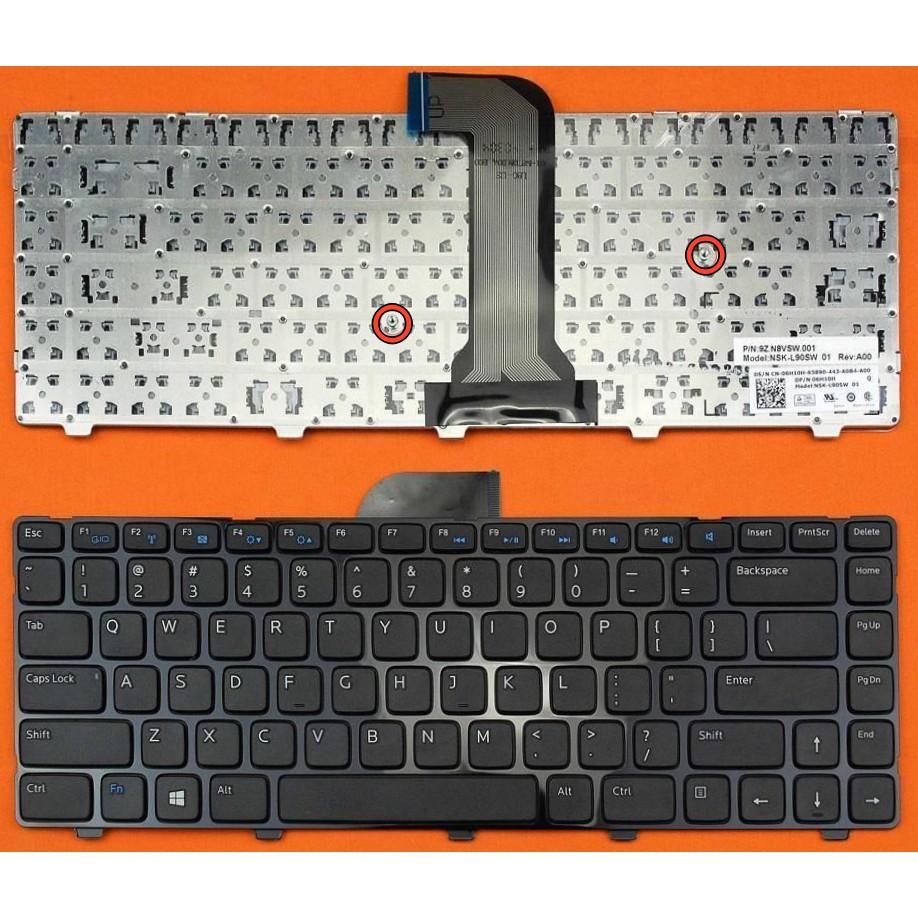 (KEYBOARD) BÀN PHÍM LAPTOP  DÀNH CHO DELL 3421 5421 14R dùng cho Inspiron 14 3421 14R 5421 3437 5437, Vostro 1528 2421 2518 2308