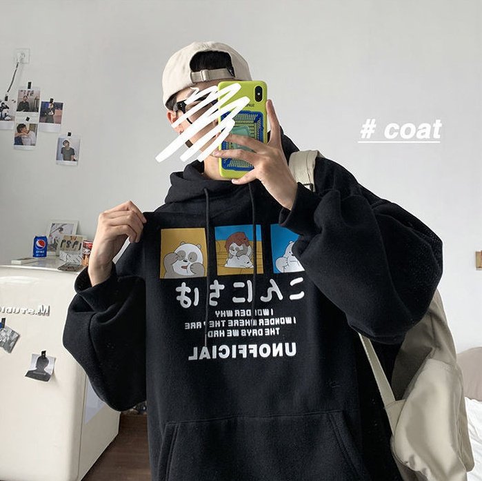 Áo Hoodies nỉ ngoại UNOFFICIAL Gấu dễ thương C069