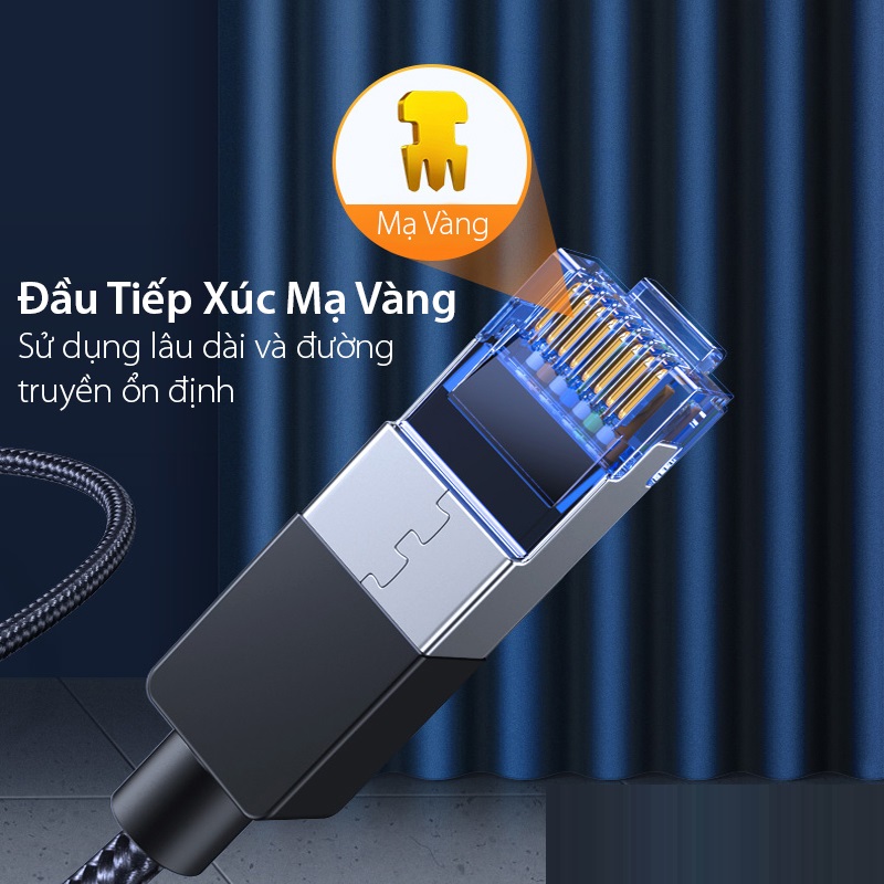 Dây Cáp Mạng Ethernet Cat8 Dài 20m (Tốc độ 40Gbps-2000MHz) Ugreen 30800 - Hàng chính hãng