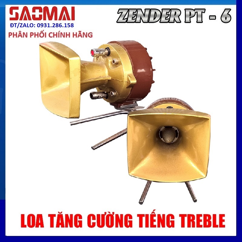 Bộ 2 loa treble PT6 họng đúc gang - Hàng chính hãng