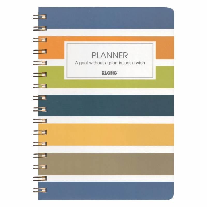 Sổ kế hoạch lò xo kép Planner KLONG A5 200 trang 72,4/76; MS: 945