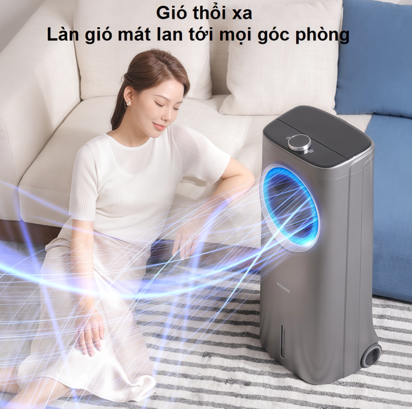 Quạt không cánh phun sương tạo ẩm kiêm lọc không khí ion âm và khử khuẩn UV thương hiệu Hà Lan Philips ACR4246X Serial 4000 - Hàng nhập khẩu