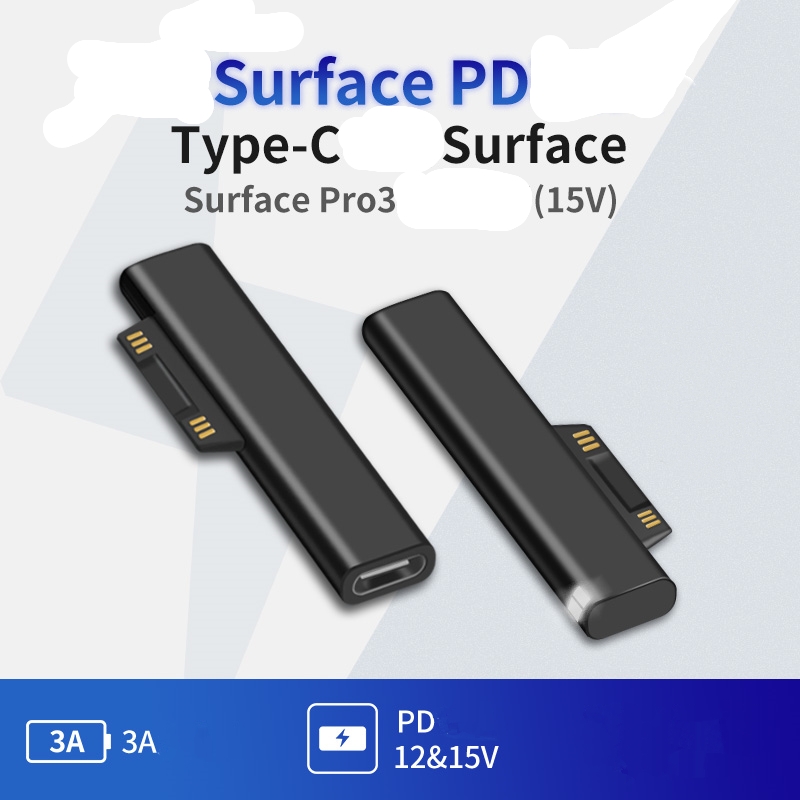 Đầu chuyển sạc nhanh PD Type-c ra đầu sạc Surface, hỗ trợ các dòng surface