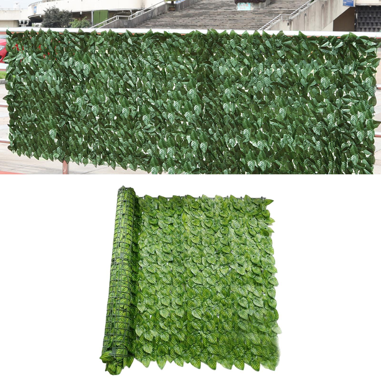 Artificial Faux Leaf Privacy Fence Wall Screen Sun protected for Yard Decor