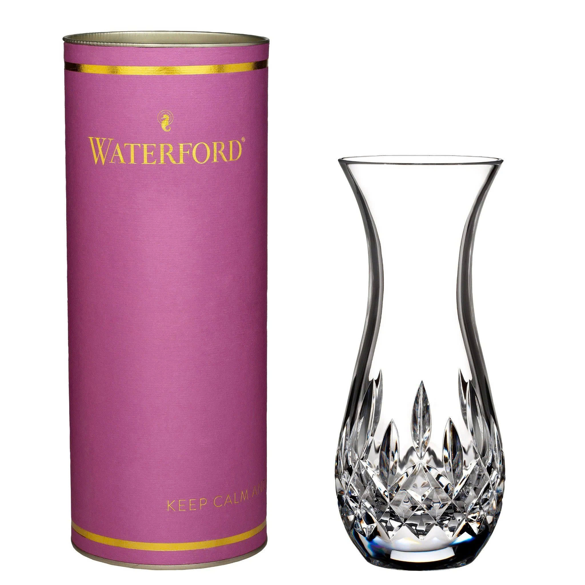 Lọ hoa pha lê Waterford Lismore 15cm kèm hộp hồng Hàng chính hãng
