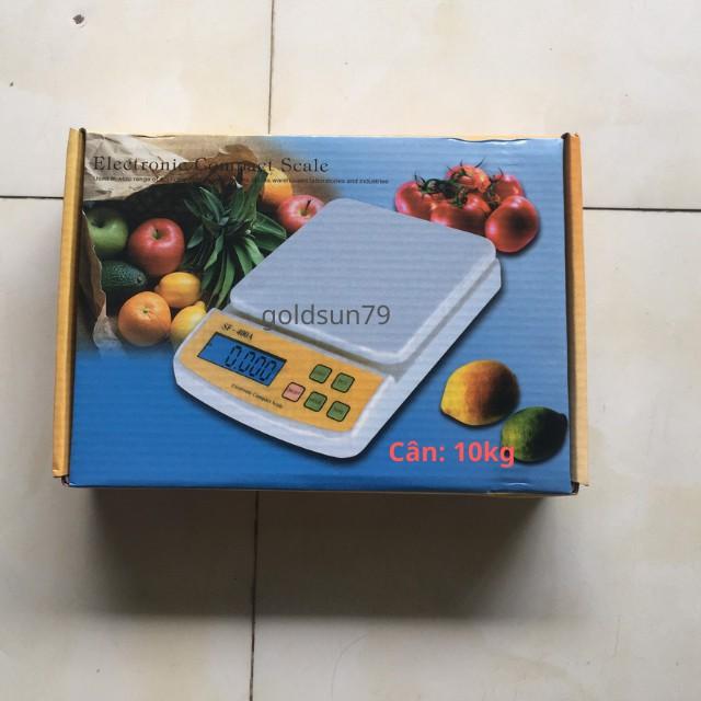 Cân điện tử nhà bếp dùng để cân nguyên liệu thực phẩm bàn nhỏ SF-400A-10kg dùng Sẵn Hàng