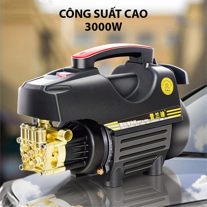 Máy rửa xe cáo áp 3000W, Lõi đồng, Máy rửa xe Mini bảo hành 24 tháng, Máy xịt rửa gia đình tặng bình bọt tuyết-K1862