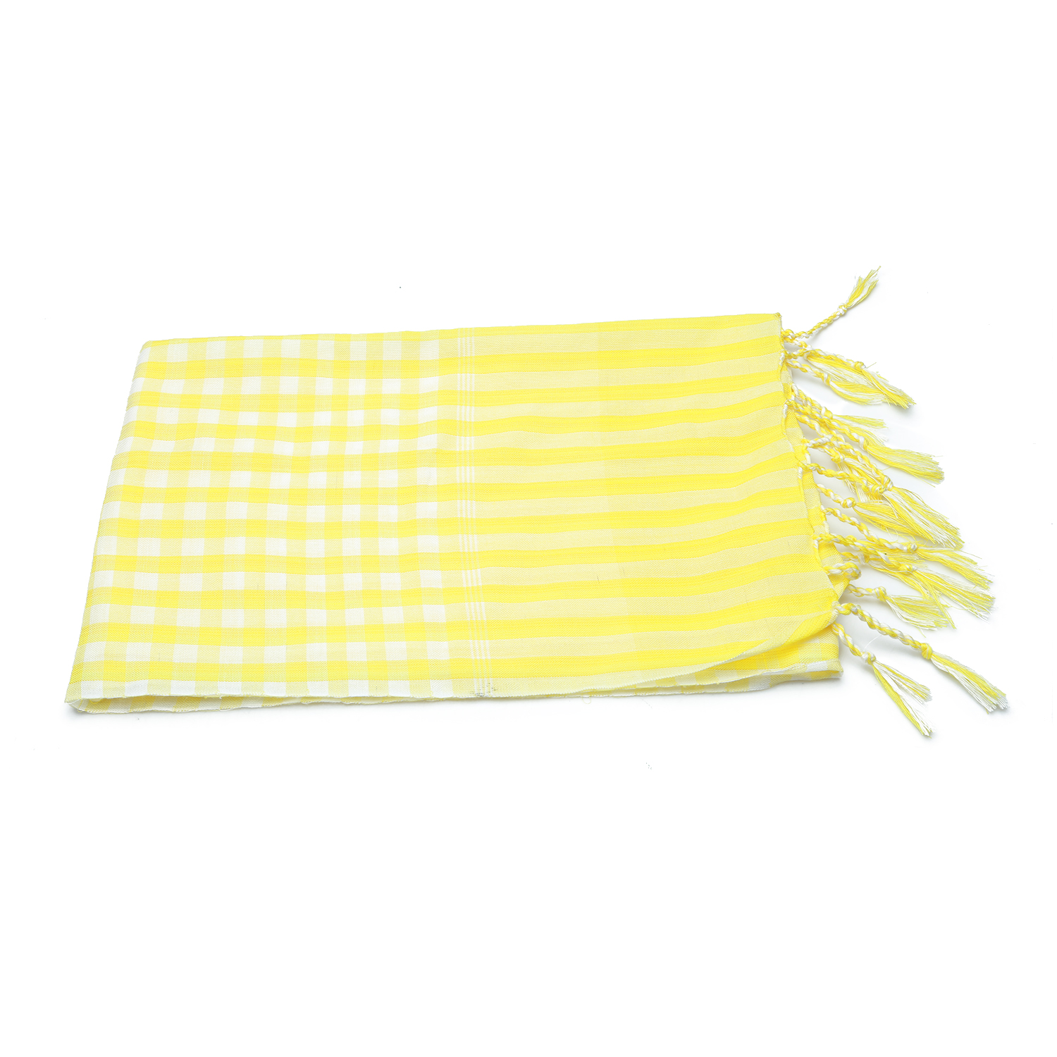 Khăn rằn thời trang Yellow Caro Scarf 40x150cm (Vàng)