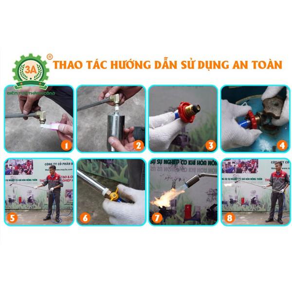 Đèn khò gas công nghiệp 1 đầu 3A - Hàng Chính Hãng