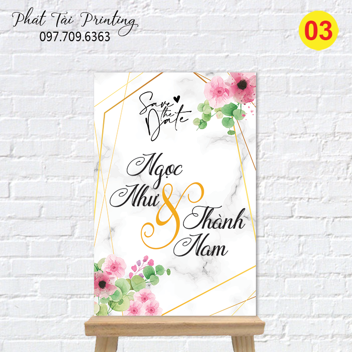 Bảng Welcome trang trí đám cưới MS 03