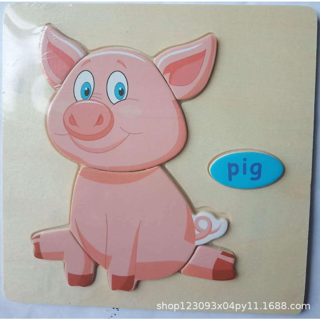Đồ chơi tranh ghép gỗ 3D - Tranh hình động vật và phương tiện giao thông rèn luyện tư duy - Tamankids