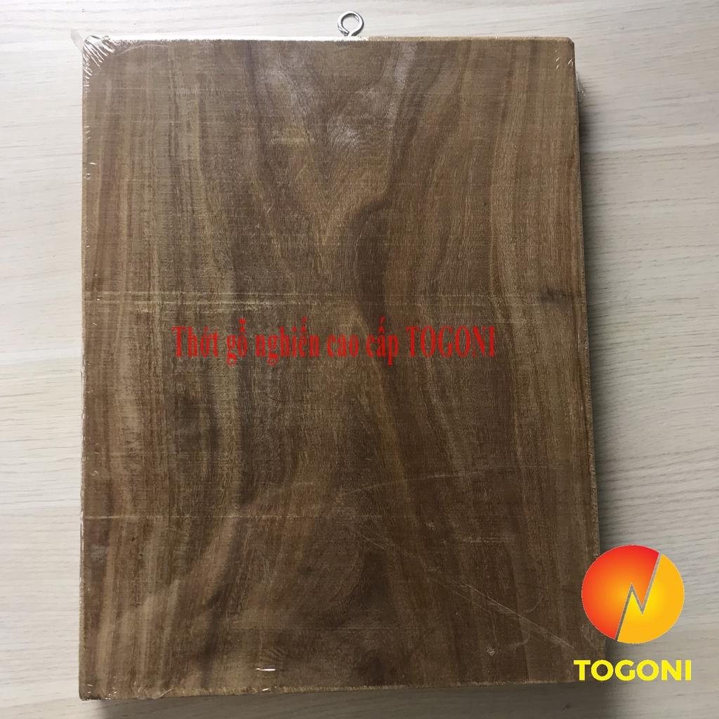 THỚT GỖ NGHIẾN HÌNH CHỮ NHẬT cao cấp Togoni 35*27*1.5cm ĐỂ THÁI