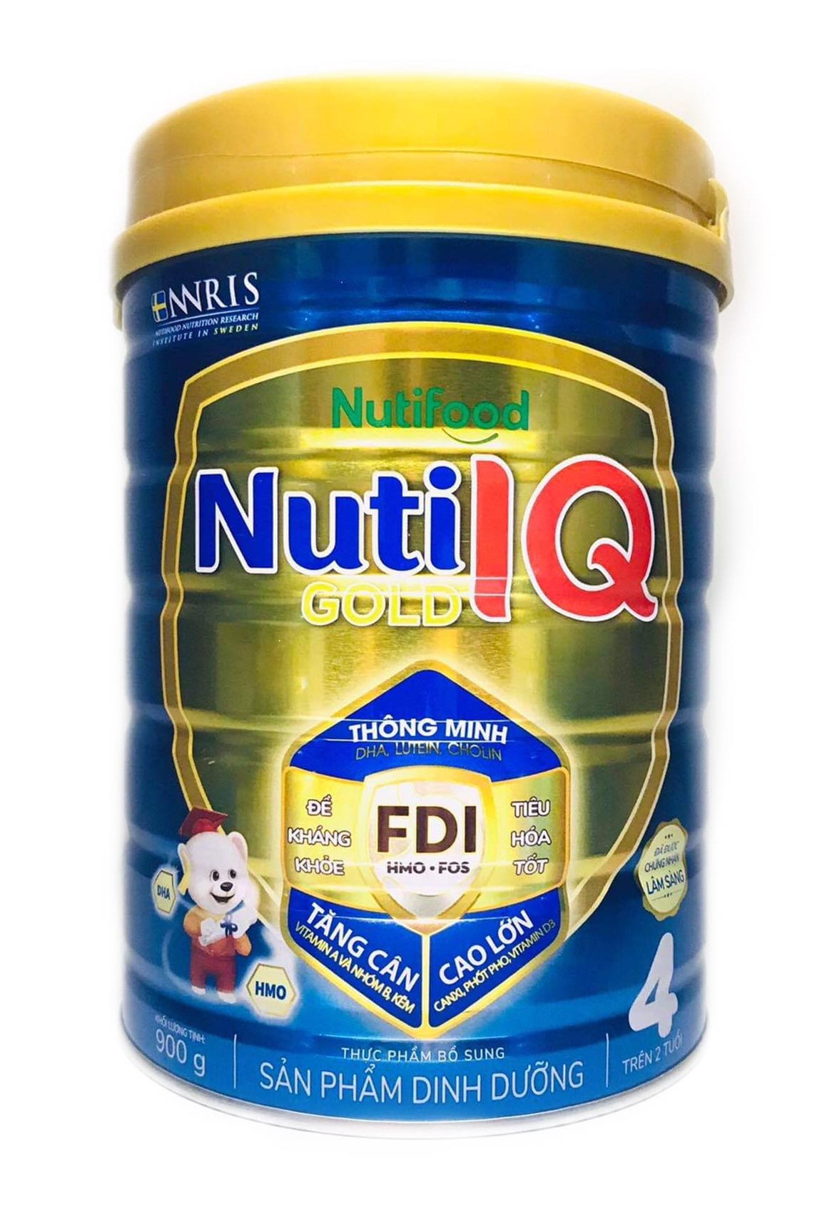 Nuti IQ Gold Step 4 900 gr : sữa tăng cường DHA cho trẻ 2-6 tuổi phát triển trí não, thị giác