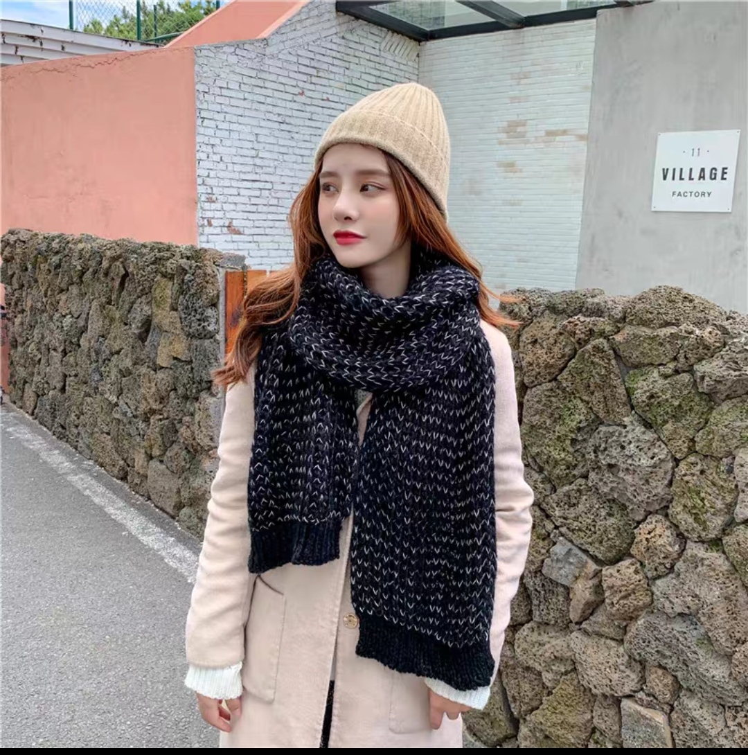 Khăn choàng quàng cổ len giữ ấm cao cấp đẹp sang trọng nam.nữ thời trang Hàn Quốc dona23112201