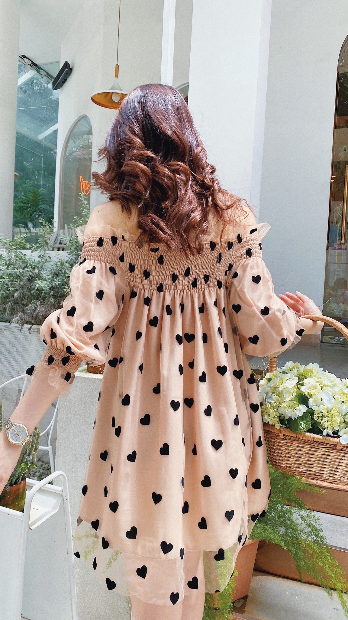 Đầm hoạ tiết trái tim Choco Dress Gem Clothing SP060514