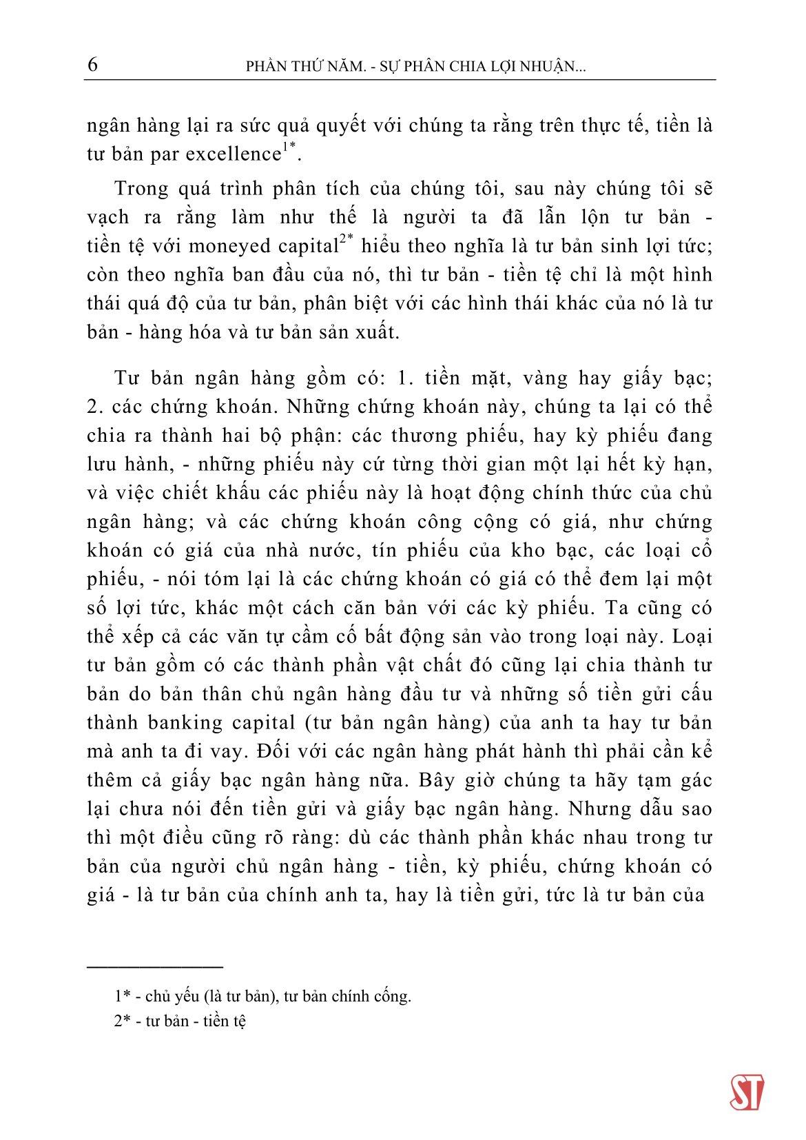 Tư Bản - Phê Phán Khoa Kinh Tế Chính Trị - Tập Thứ Ba - Quyển III: Toàn Bộ Quá Trình Sản Xuất Tư Bản Chủ Nghĩa. Phần Thứ Hai (Chương XXIX - LII)