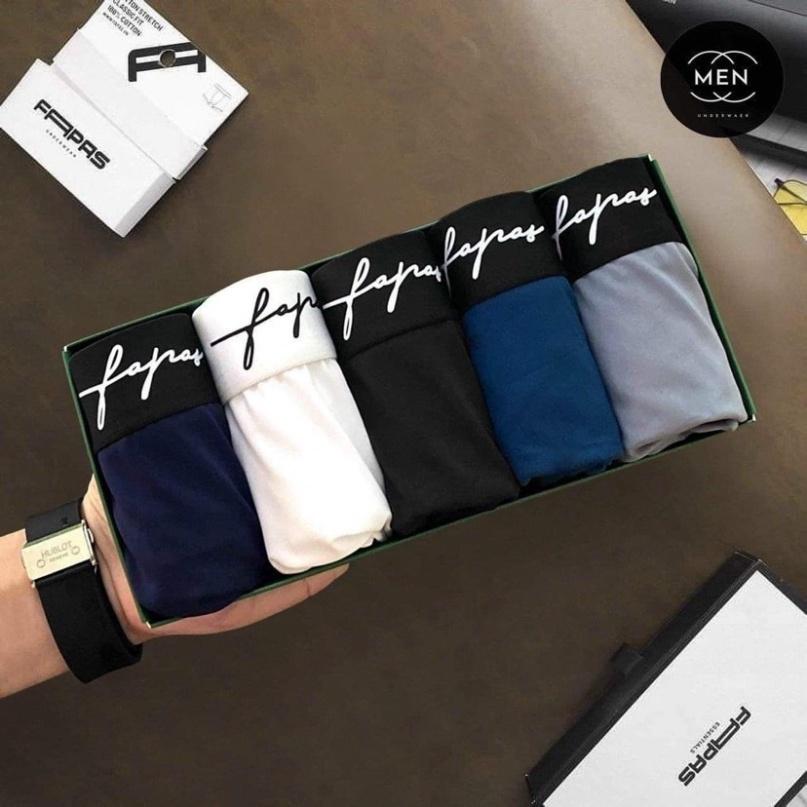 Quần Sịp Đùi Nam fapas cao cấp size 35-110kg,Quần Lót Nam Kiểu Boxer chất vải thun lạnh thoáng mát Co giản 4 chiều co size  80-100kg
