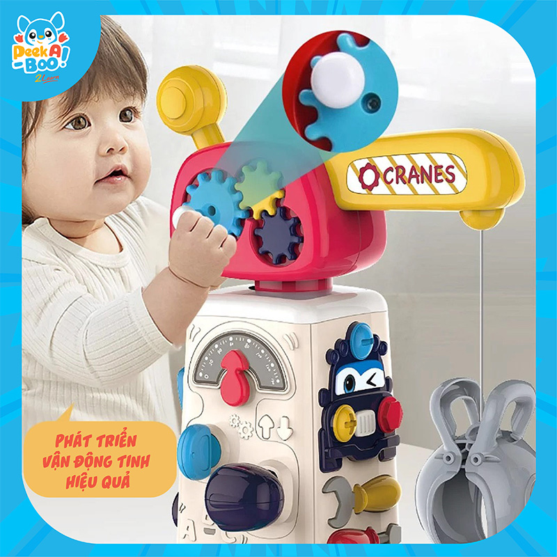 Đồ Chơi PEEK A BOO Tháp Cần Cẩu Đa Năng Cho Bé PAB013