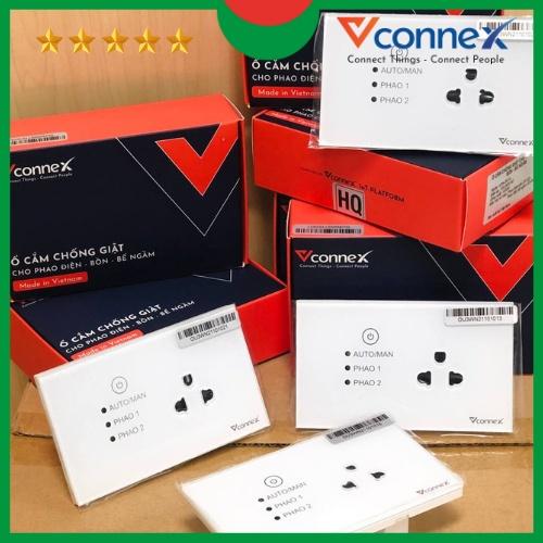 Ổ cắm máy bơm chống giật an toàn, chuyển nguồn cho van phao điện thông minh Vconnex