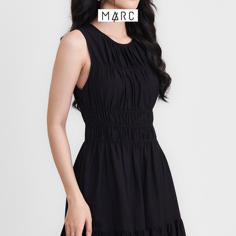 Đầm nữ MARC FASHION midi sát nách rút nhún ngực thun eo FAVH039722