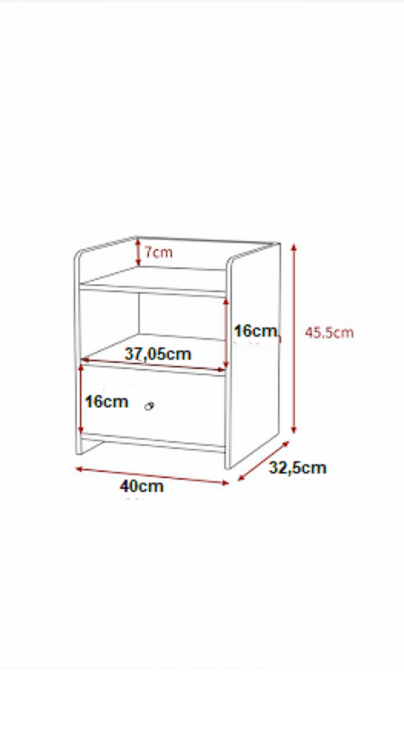 Tủ, Kệ Đầu Giường Nhựa Đài Loan Cao 45,5cm Ngang 40 Sâu 32,5cm Màu Gỗ Sồi 877