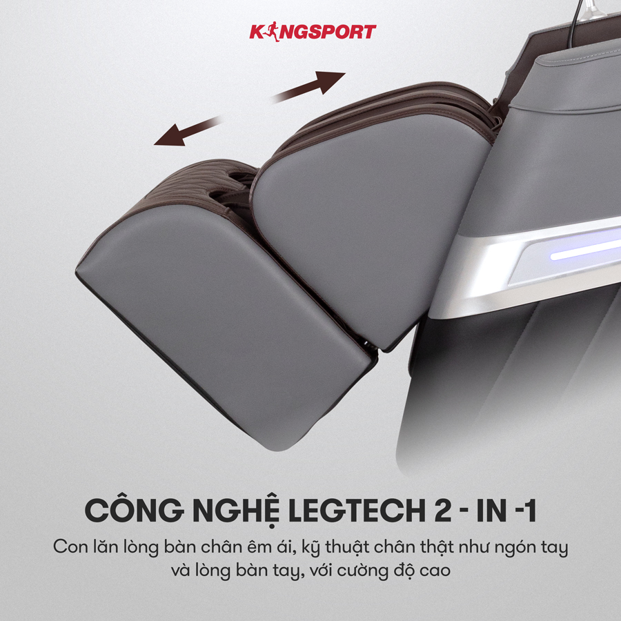 CHỈ GIAO MIỀN NAM I Ghế massage KINGSPORT G92 cao cấp con lăn 3D với 20 bài tập, chế độ quét cơ thể thông minh, túi khí massage chân cao