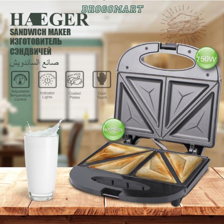 Máy Kẹp Ép Bánh Mỳ Haeger , Máy Nướng Bánh Sandwich Đa Năng Tiện Lợi Lỗi 1 Đổi 1