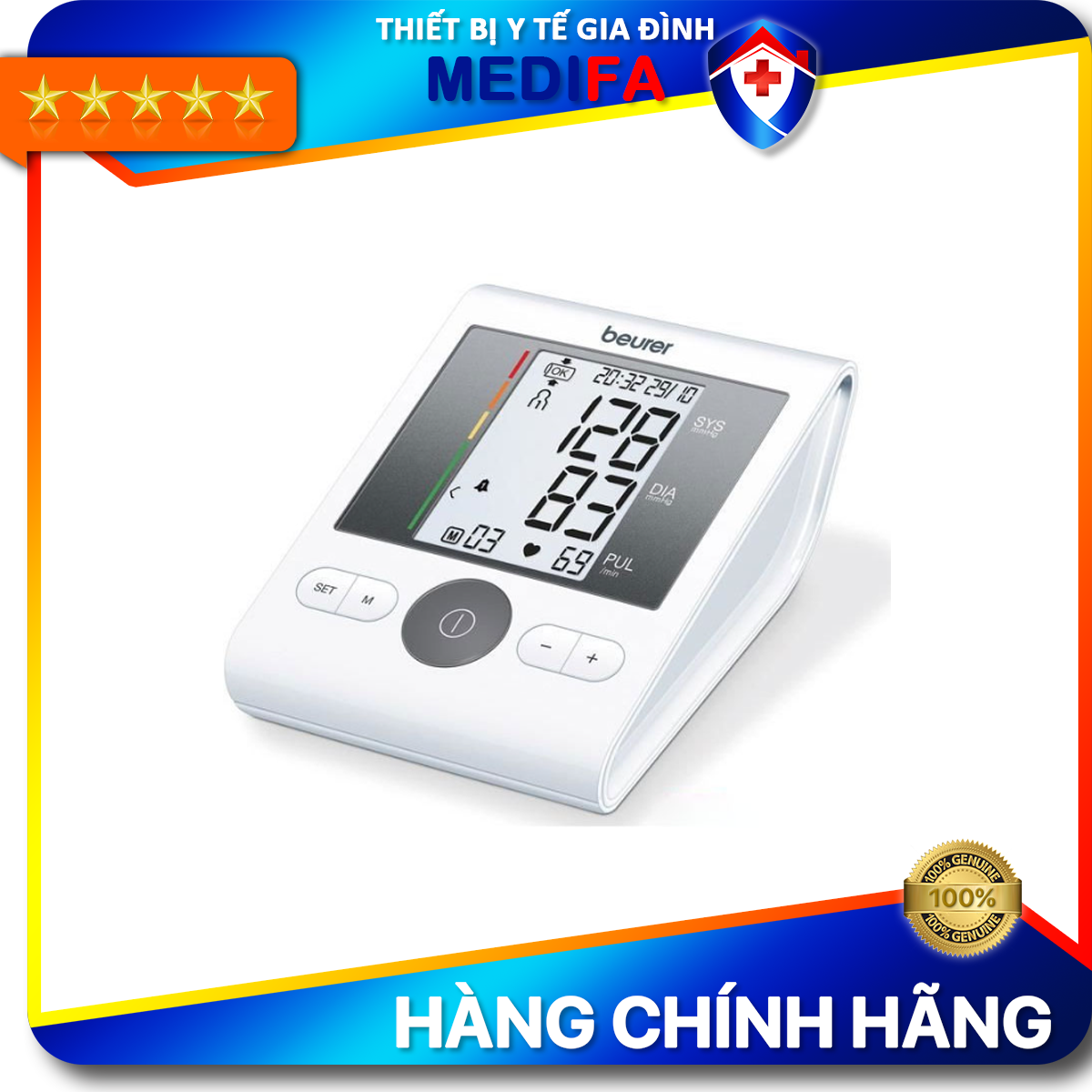 [Hàng Đức] Máy Đo Huyết Áp Bắp Tay Beurer Bm28 | Bảo Hành 3 Năm