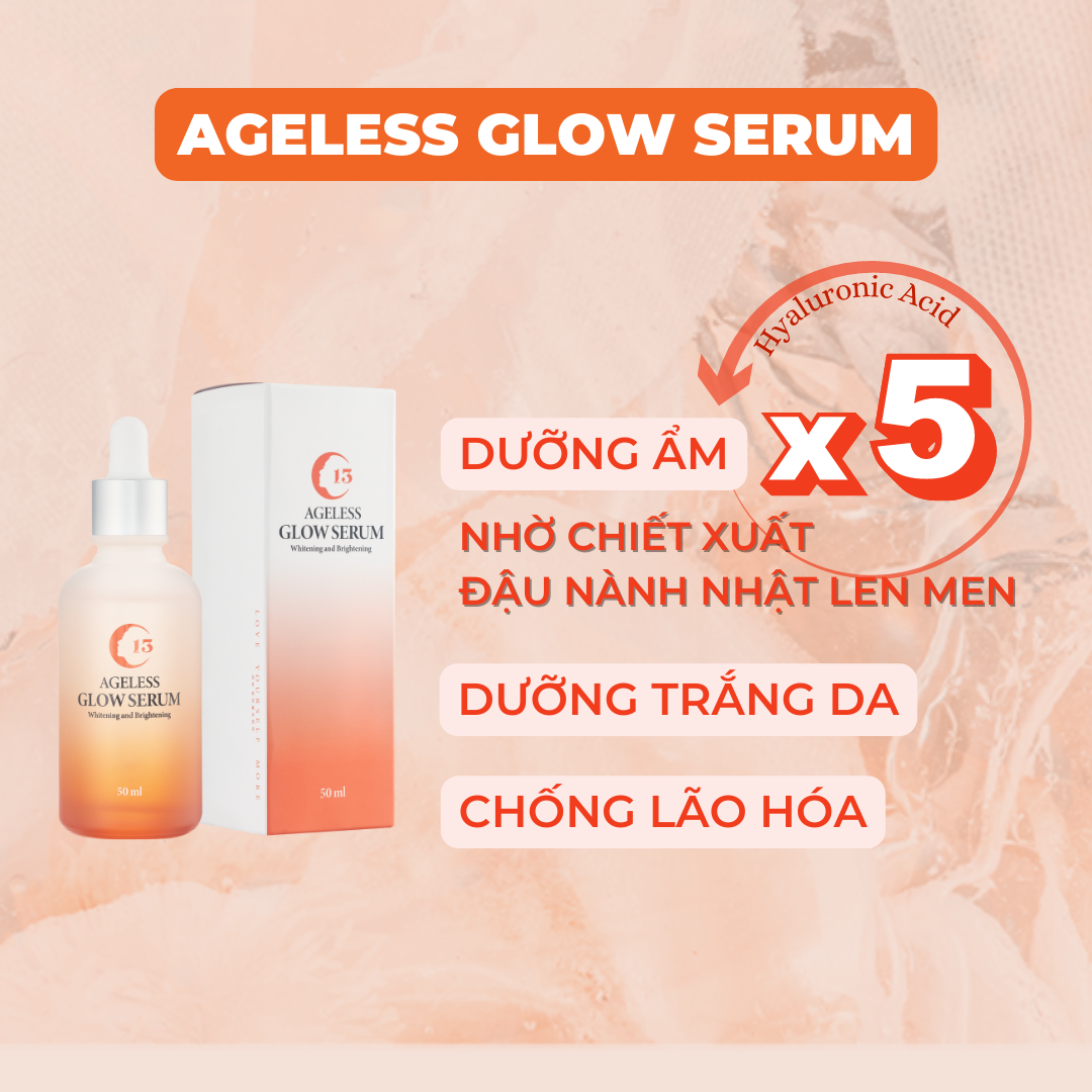 Tinh Chất Dưỡng Sáng Da, Giảm Thâm Nám, Chống Lão Hóa C13 Cosmetics Thu Trang Ageless Glow Serum 50ml