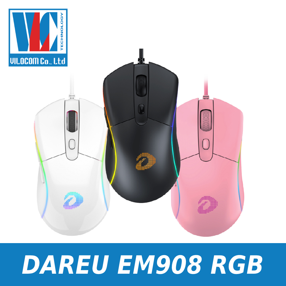 Chuột Gaming DareU Victor EM908 RGB (6000 DPI - 150 IPS) - Hàng Chính Hãng