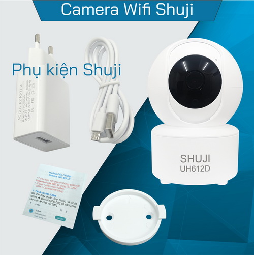 Camera Wifi không dây SHUJI UH612D - Xoay 360 độ - Báo động khi có trộm - Độ phân giải 4.0mp cho hình ảnh nét đẹp gấp đôi Full HD 1080- Hàng chính hãng